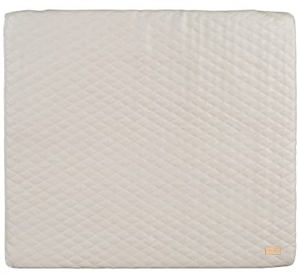 roba Wickelauflage Luxe 85 x 75 cm - Wickelunterlage abwaschbares veganes Leder - Wickeltischauflage im Design Greyish gesteppt - Hellgrau
