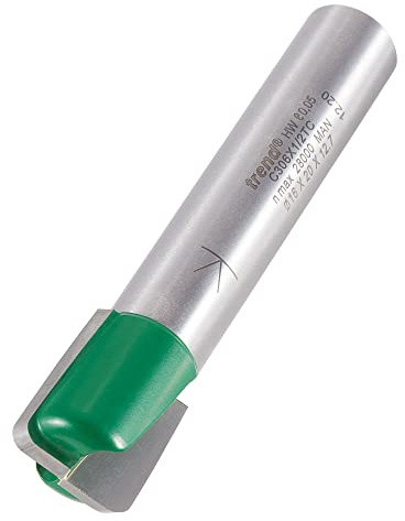 Trend CraftPro Flat Draining Groove Straight Router Cutter Bit, 1/2 Inch Shank, 2.5mm Cut Diameter & 20mm Cut Length, Tungsten Carbide Tipped, C306X1/2TC