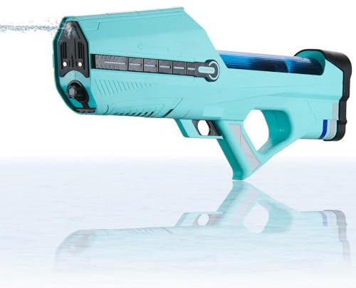 Lancer Game Water Blaster -Electric & Automated Water Gun - Ideal for Swimming Parties and Outdoor Play- Three Interactive Game Modes (Blue)