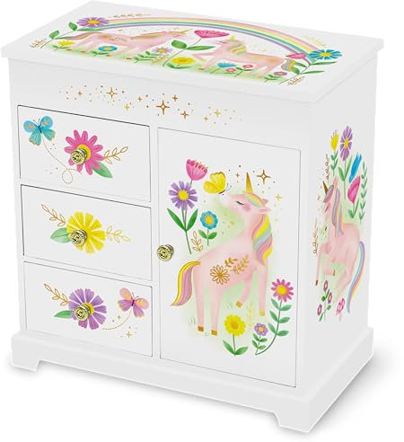 Musical Princess Jewellery Box for Girls - Kids Dancing Princess Music Box with Mirror, Fairytale Gifts for Little Girls, Jewellery Boxes, Childrens Birthday Gift, Ages 3-10
