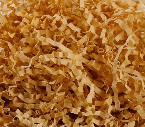 500g Brown Shredded Tissue Paper for Gift Boxes and Hampers | Crinkle Cut Zig Zag Shredded Paper Suitable Anniversary Birthday Wedding Baby Shower Housewarming Christmas