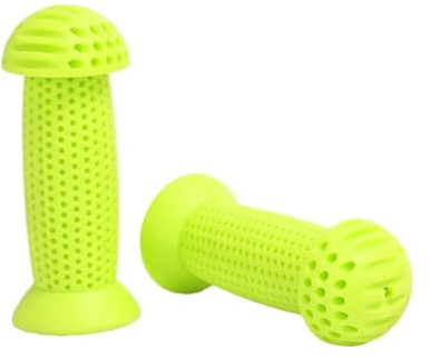 Violiica Empuñaduras para manillar de bicicleta para niños, 100 x 22 mm, antideslizantes, diseño de seta para niños, para bicicleta y scooter, paquete de 2
