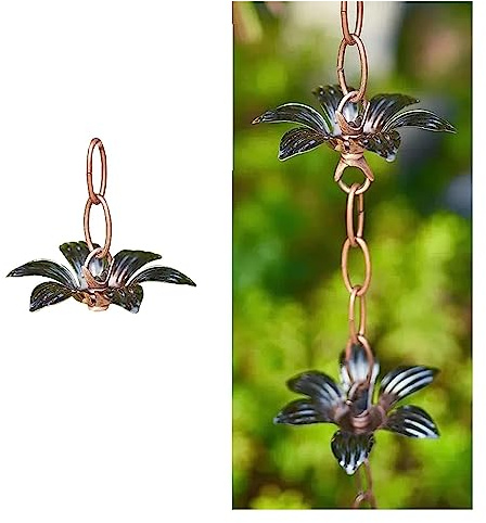 Regnkedja Med Kronblad För Trädgårdsdekoration Utomhus, Regnklockor, Stuprörskedja För Regn, Takfot För Tempelgård, Avledande Vatten, Regnvattenuppsamlare,Style1-26m/85ft