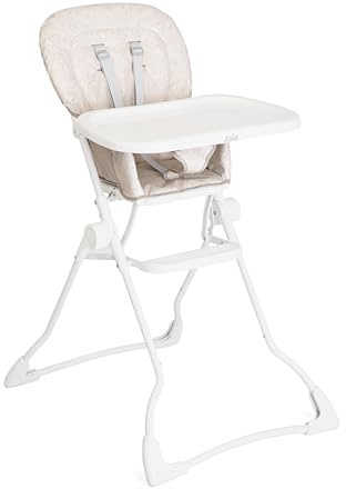 Mimzy Micro Lightweight Compact Highchair, Fleck | Flat Freestanding Fold