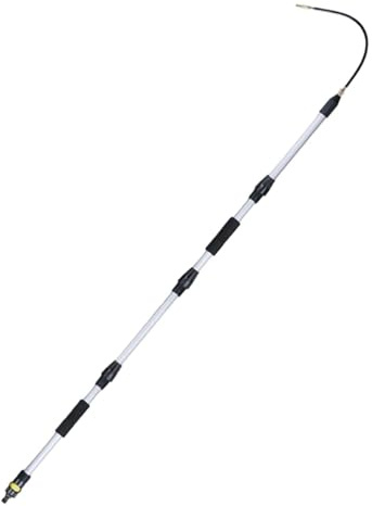 Outil de Nettoyage de Gouttières Baguette Rotative Métallique Télescopique