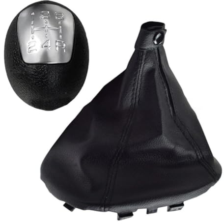 Auratrove Pomello del cambio a 5-6 marce e cuffia per Iveco Daily 4 IV 2006-2011 LHD, in pelle di plastica nera, elegante aggiornamento per veicoli con guida a sinistra