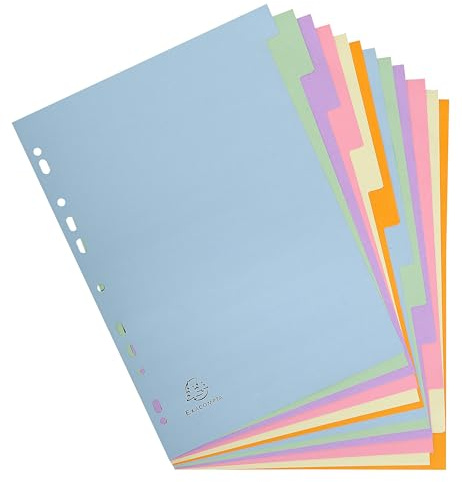 Exacompta 5-pack registerset återvunnen kartong 12 blanka flikar A4