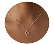 TASISO Delicado collar con colgante de luna y estrella para mujer oro de 14 quilates collar largo de luna creciente delicado collar con dije de estrella pequeña joyería minimalista Latón Sin gemas.