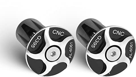 DAUERHAFT 2 Stück Aluminium Fahrrad Lenkerendstopfen, Aluminium Lenkerendstopfen Lenkerkappen, Fahrradgriff Griffstopper, Lenkerendkappen, für die meisten Fahrräder,