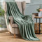 MIULEE Kuscheldecke Fleecedecke Flanell Decke mit Pompoms Einfarbig Wohndecken Couchdecke Flauschig Überwurf Mikrofaser Tagesdecke Sofadecke Blanket, 150x200cm, Matcha Grün