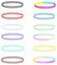 PLABBDPL 12 Stück Elastische Halskette, Regenbogen-Halskette Choker Halsketten Modeschmuck Modeschmuck für Mädchen Mädchen Kinder Frauen Elastischer Gummi/Kunststoff