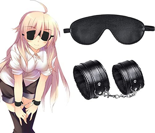 MEYDLL Manette Sexy Adulti Fetish Eye Mask e Manette Restraint Kit Sexy Doggy Posizione Sesso Bondage Set Giocattoli Sesso per Coppie Starter Principianti