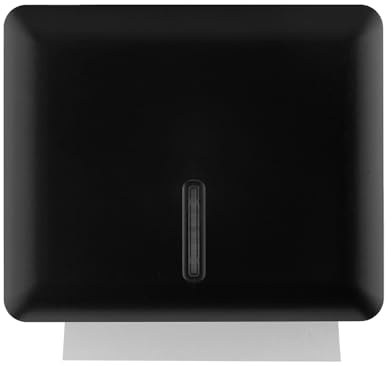 Multifold Paper Towel Dispenser Wall Mount (Black), Folded Hand Towel Dispenser for Bathroom/Restroom (Holds up to 300 Towels), Commercial Paper Towel Holder, Trifold Paper Towels Dispenser by EnBath