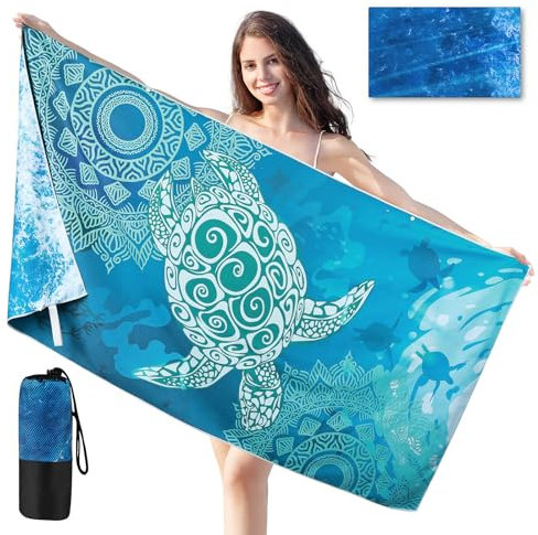 Joyoldelf Mikrofaser Strandtuch - 180 x 90cm Groß Sandfrei Schnelltrocknend & Leicht Strandhandtuch, Ideal für Frauen und Männer am Strand, Schwimmbad oder im Urlaub