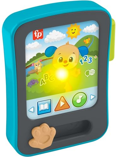 Fisher-Price JFK28 - Lector de Historias con música y Luces para niños a Partir de 6 Meses, versión multilingüe