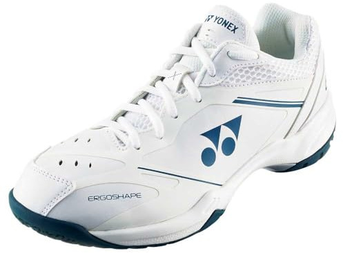 YONEX Power Cushion 65 X4 - Zapatillas de bádminton para hombre, amortiguación Power Cushion y suela radial Blade para un rendimiento óptimo, Blanco, 45.5 EU