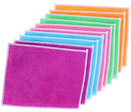 PartyKindom 10 Piezas Paño De Cocina Reutilizable De Fibra De para Lavar Platos y Fregar De Trapos De Cocina Trapos De Limpieza para Limpiar Superficies y