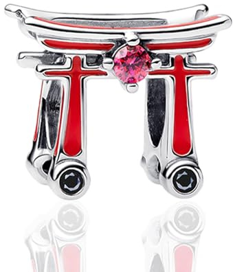 Amuefer giapponese uccello residenza perline pendente fascino 925 argento donna braccialetto collano fascino perline, viaggio pendente collano compatibile