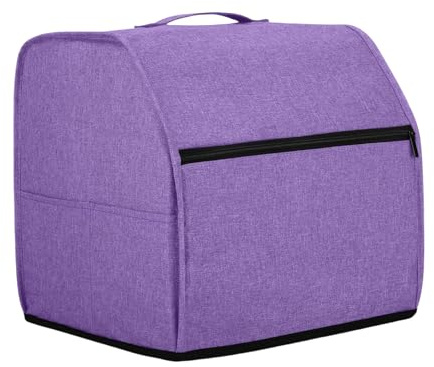 Greabuy Overlock symaskin väska symaskin förvaringsväska symaskin bärväska med fickor för sömnad, Lila, 30cm x 15cm x 2cm