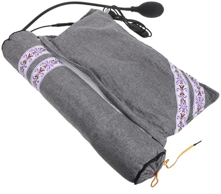 Abaodam Adjustable Electric Heated Neck Pillow with Memory Support USB Powered Thermal Compress Wrap for Neck Relief and Posture Correction Removable Washable Cover Natural Herbal Aroma