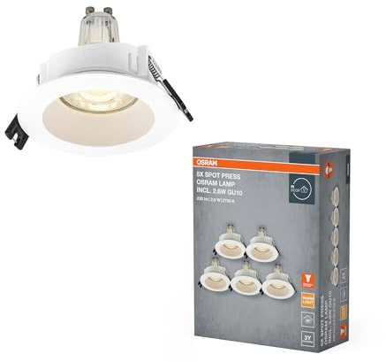 OSRAM Foco empotrable LED Spot Set GU10 2,6 W Blanco 85 mm
