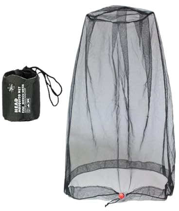 Gorro Antimosquitas Agujeros Finos Transpirables con Cordón Ajustable Largo