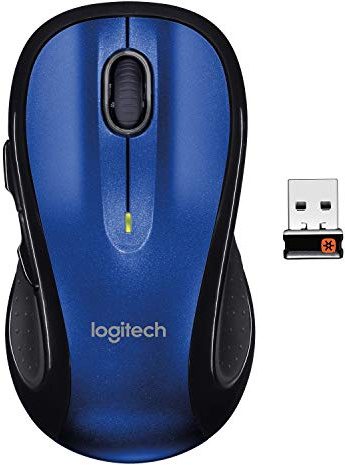 Logitech M510 Wireless Computer Mouse – Comfortable Shape with USB Unifying Receiver, with Back/Forward Buttons and Side-to-Side Scrolling, Blue