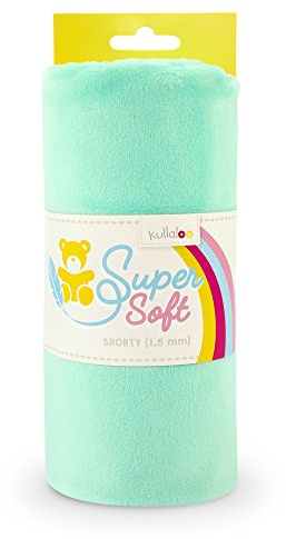 kullaloo Plüsch Stoff SuperSoft SHORTY in vielen Farben - 1,5mm Florlänge, EN 71-3 & EN 71-9 Zertifiziert (mint)