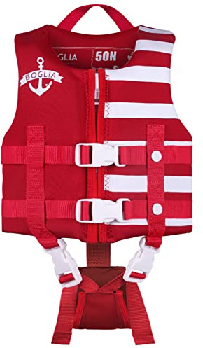 Kleinkind Schwimmjacke, Floaties für Kleinkinder, Floating Badeanzug Badebekleidung mit verstellbarem für Unisex-Kinder Rot M