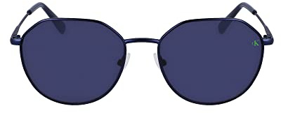 CALVIN KLEIN JEANS Unisex Adult Sunglasses CKJ23201S - Blue with Solid Blue Lens