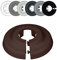 FUX 10 Stück Einzel-Rosetten für Heizungsrohre, Abdeckung für Heizungsrohre, Heizung 15mm, 18mm, 22mm Polypropylen in Schwarz, Braun & Grau-Tönen (15mm, Nussbraun RAL 8011)