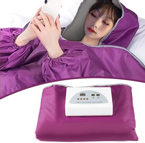MAHWER Manta de Sauna infrarroja con Mangas, Manta de Sauna Personal portátil, Manta de Sauna for Asientos Calientes, relajación, salón de Belleza