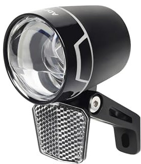 ADDVIEW 80 Lux Nova M80 Bicycle Light - Dynamo Front Light with Daytime Running Light, Parking Light, Aluminium Housing, StVZO Approved, IP65 Waterproof - For Safe Cycling Day & Night