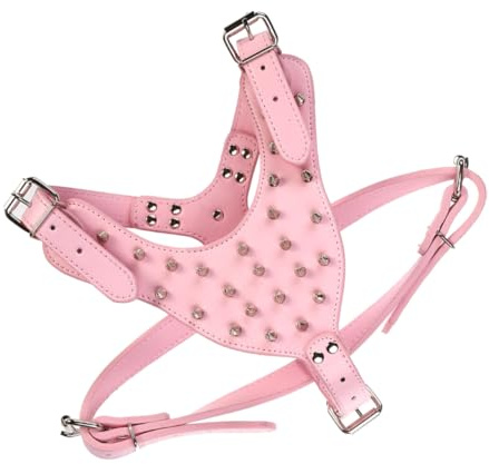 Toyvian Cinghia di virata rotonda per animali domestici fornitura di animali domestici pettorina portatile per cani pettorina per cani da compagnia imbracatura Metallo rosa