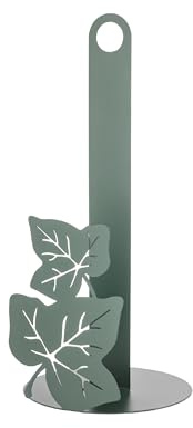 Baroni Home Portascottex Decorativo in Metallo con Motivo Foglia, Design Moderno per Tavola e Cucina, Linea Edera, 15x15x33 cm