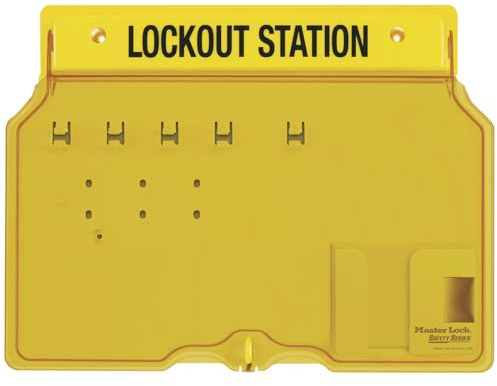 Master Lock 1482B Lockout Tagout Vorhängeschloss Station, gelb, ungefüllt