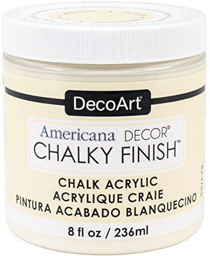 DecoArt ADC-03 Americana Chalky Finish Paint, 8-Ounce, Whisper