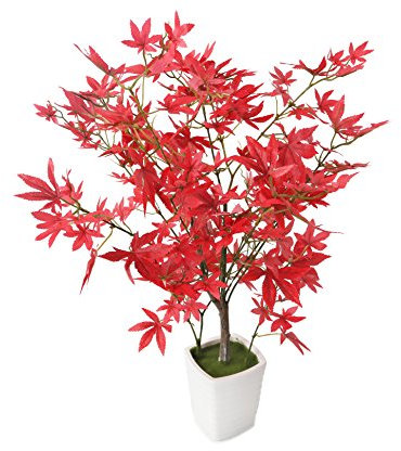 Closer2Nature Artificial 1ft 7 Red Japanese Maple Tree - Artificial Silk Plant and Tree Range, P077D