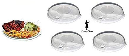 9 Stück GASTRO Mikrowellenteller Set Mikrowellengeschirr unterteilt mit 3 Fächern Deckel Entlüftung Gefrierteller AKTION 9 + 3 = 12 Menüteller mit Deckel