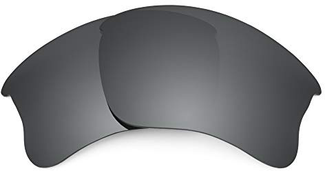 Revant Replacement Lenses compatible with Oakley Flak Jacket XLJ OO9009 Sunglasses - Polarized Mirrored Black Chrome