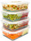 LG Luxury & Grace 4 Glass Food Containers 35.19 oz (1000 ml). Airtight. Food Storage Container with Lid. Microwave, Oven, Dishwasher and Freezer Safe. BPA Free.