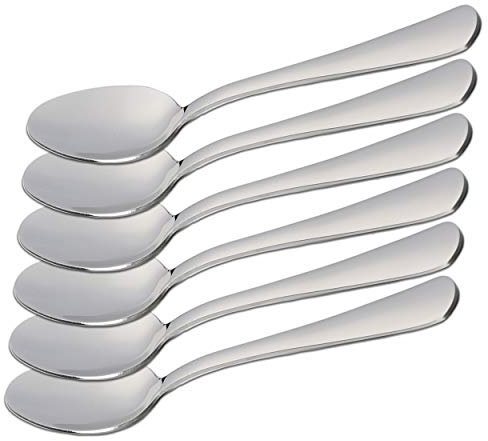 Kaffeelöffel 6 Stück, Kleine Löffel, Dessertlöffel - Edelstahl, 12,5x2,6 cm, 18/0, Zeitloses Design