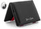 Jaimie Jacobs Flap Boy AirTag Edition Magic Wallet mit Münzfach Echtleder (Carbon mit Rot)