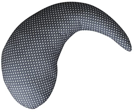 POWER INN ON Tour Coussin de bien-être env. 75 x 35 cm | Coussin de voyage confortable | Coussin d'allaitement pratique | Lavable jusqu'à 60 °C | Tissu 100 % coton (gris)
