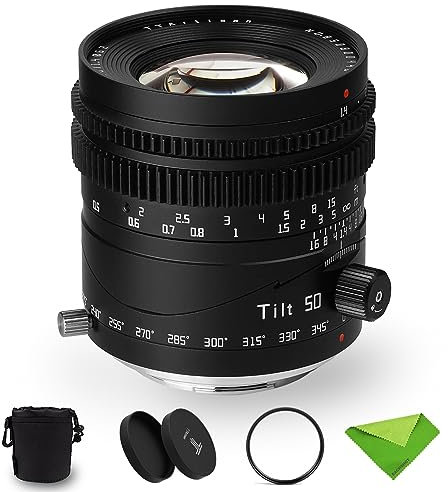 TTartisan 50mm F1.4 Tilt Objectif à Monture Z, Objectif Plein Format à Mise au Point Manuelle pour Nikon Z-Mount Z6 Z7 Z50 Z5 Z6II Z7II Z9 ZFC Z50 Z30