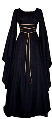 Disfraz medieval renacentista para mujer, disfraz de Halloween, vintage, gótico, elegante, tradicional, disfraz de princesa victoriana irlandesa, vestido largo de palacio, disfraz de bruja Bellatrix