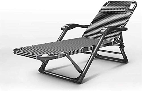 Liegestühle Liegestühle Liegend/Flachliegend Gartenbüro Campingstuhl Strand Sonnenliege Poolsessel Schwarzgrau Wetterfester Textoline-Stoff (Farbe: + schwarzes Wattepad) (Silberschwarzes Gitter