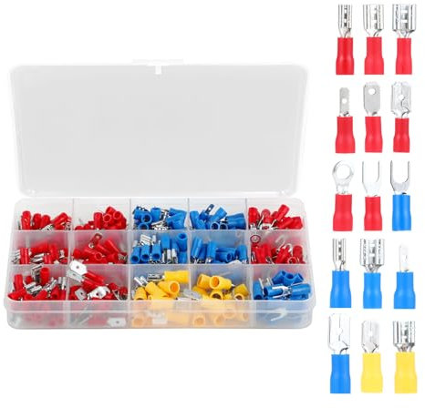 Kabelschuhe 280 Pcs, Kabelschuhe Set, Flachsteckhülsen, Quetschverbinder, Kabelverbinder Eignen Sich Für Heim, Elektrolabor Und Automobilanwendungen
