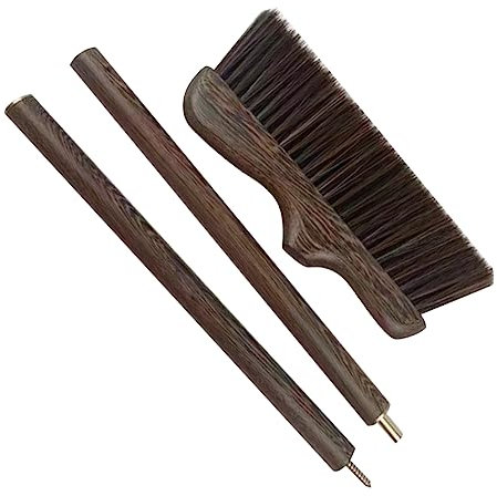 Ipetboom Escoba de Madera de Pollo para Limpieza del Hogar, Escoba Manual Portátil Cerdas Suaves y Diseño Rústico para Barrer Suelos Fácilmente