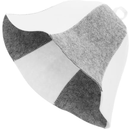 SKISUNO 3 pcs Thick Felt Sauna Hats Unisex Protective Bath Caps for Hair Overheating Prevention Comfortable Breathable Spa Shower Accessories with Hanging